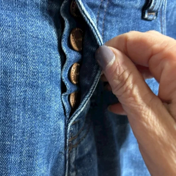 Loft Outlet Boyfriend Jeans Medium Wash Button Fly Denim Pants Womens 4 #144 - Picture 6 of 9